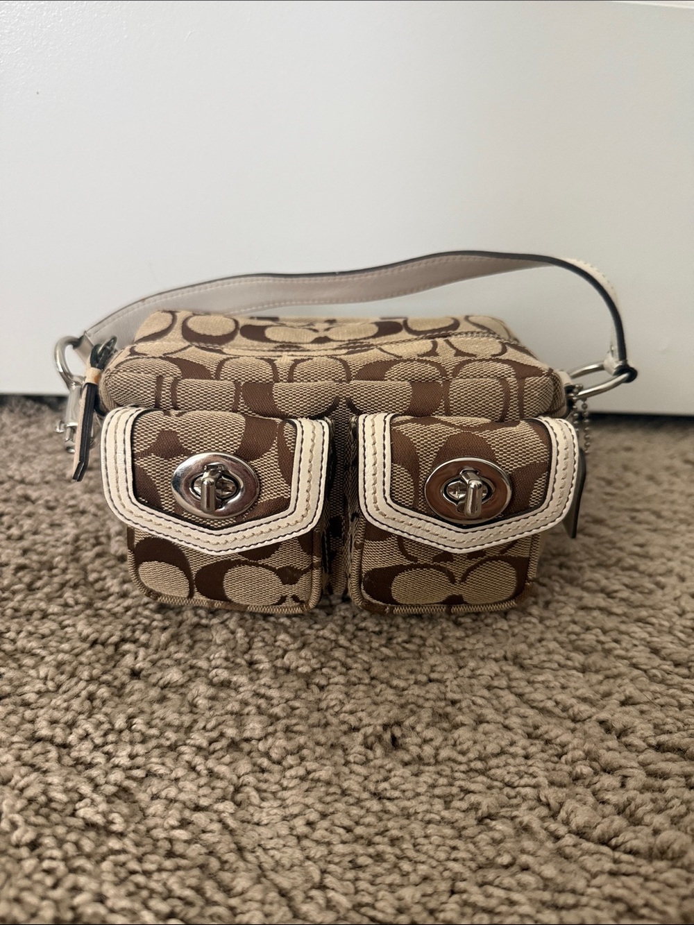 Coach Mini Legacy Y2k Double Turn Lock Vintage Handbag
